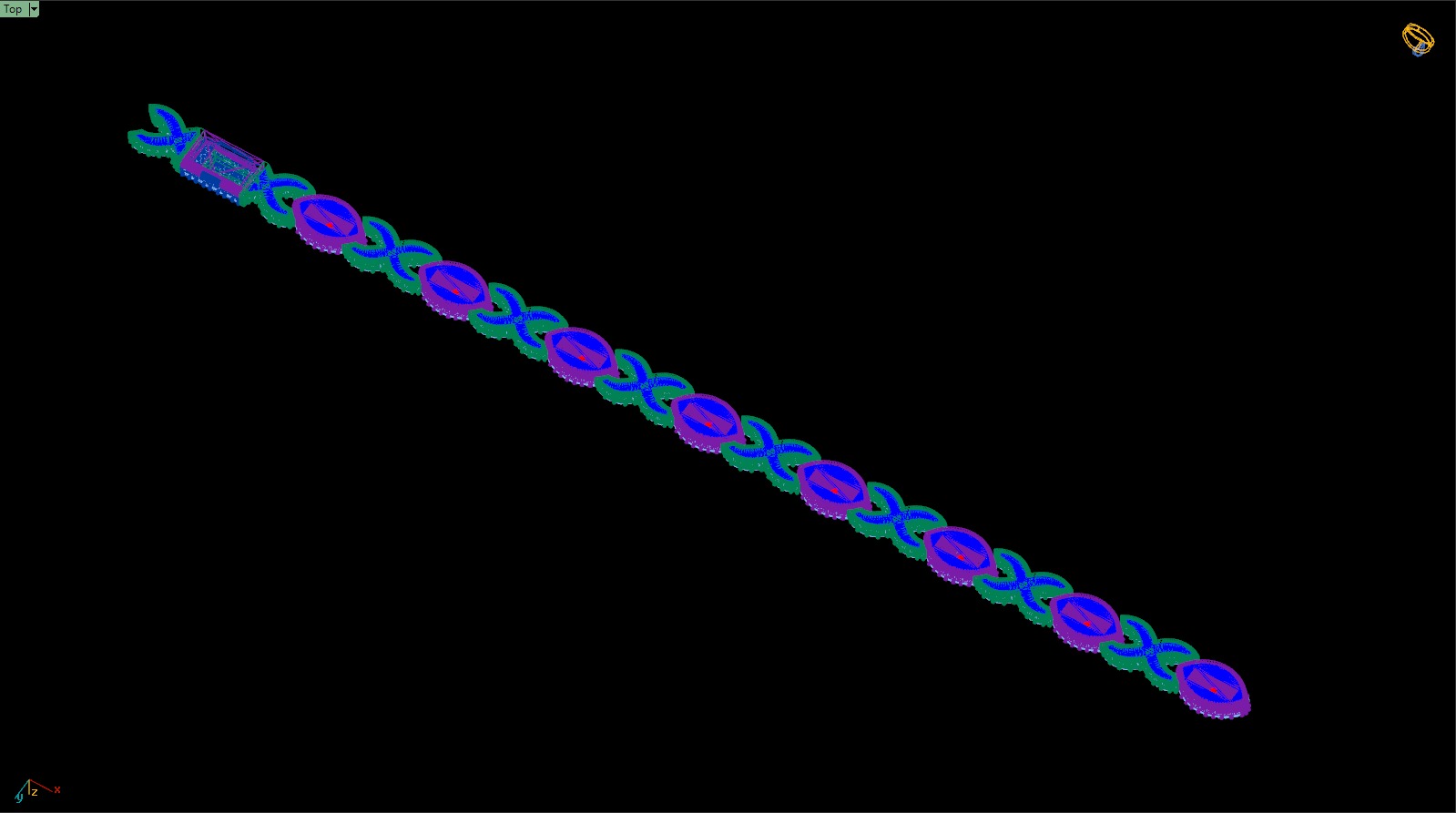 Custom Evil Eye with Infinity Link Bracelet - Devil Eye Bracelet 3D print model_15