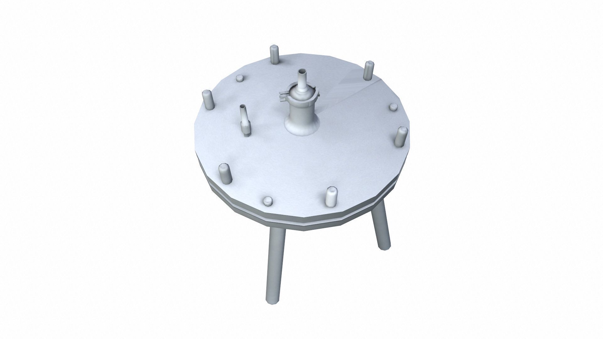 Micron Filter Low-poly 3D model_4