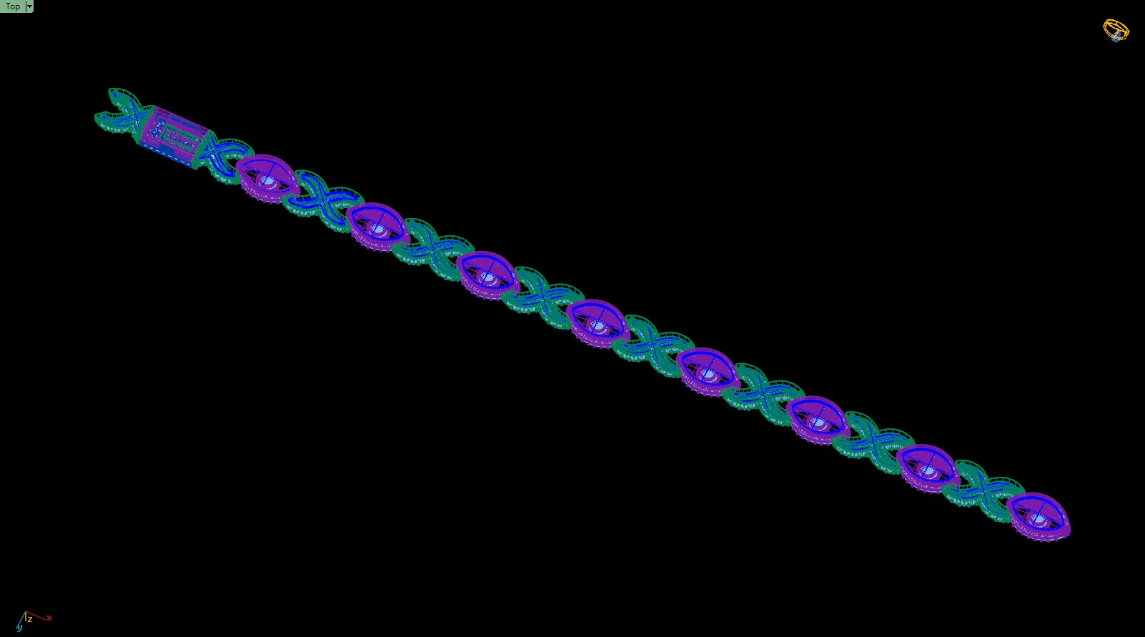 Custom Evil Eye with Infinity Link Bracelet - Devil Eye Bracelet 3D print model_15