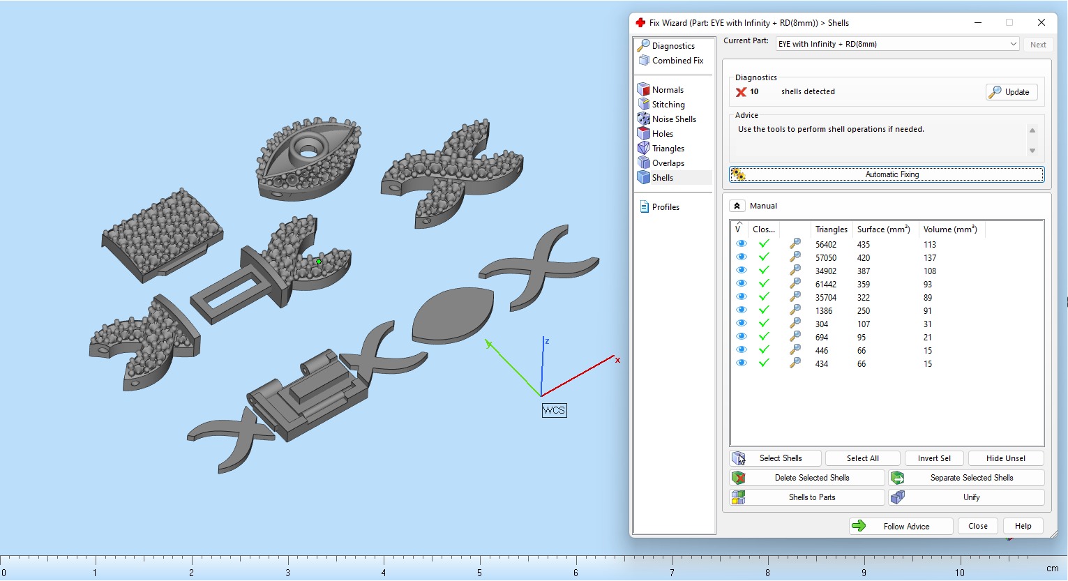 Custom Evil Eye with Infinity Link Bracelet - Devil Eye Bracelet 3D print model_19