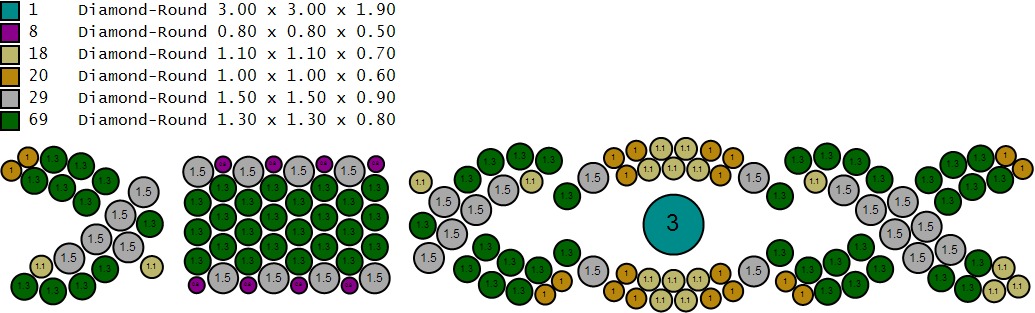 Custom Evil Eye with Infinity Link Bracelet - Devil Eye Bracelet 3D print model_17