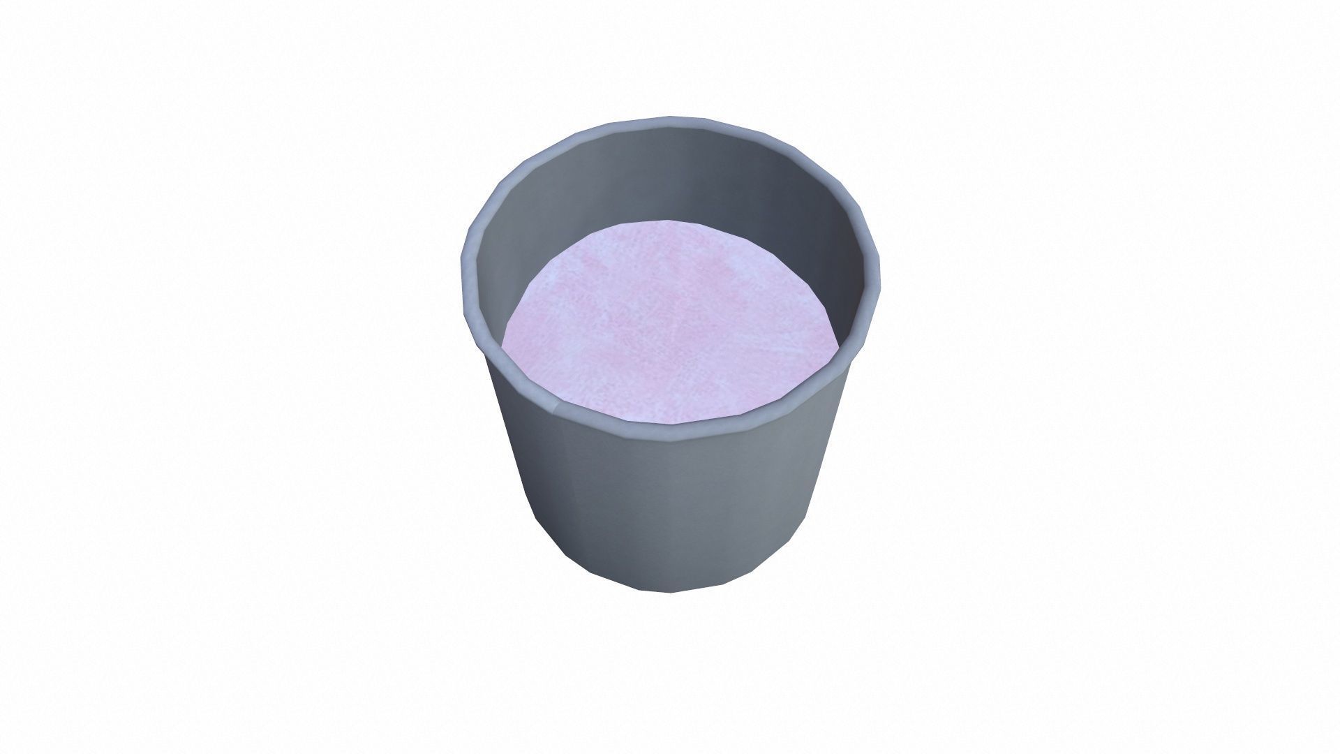 Powder Container Low-poly 3D model_2