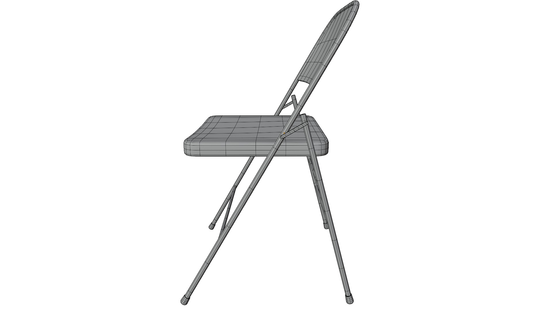Folding Chair Low-poly 3D model_10