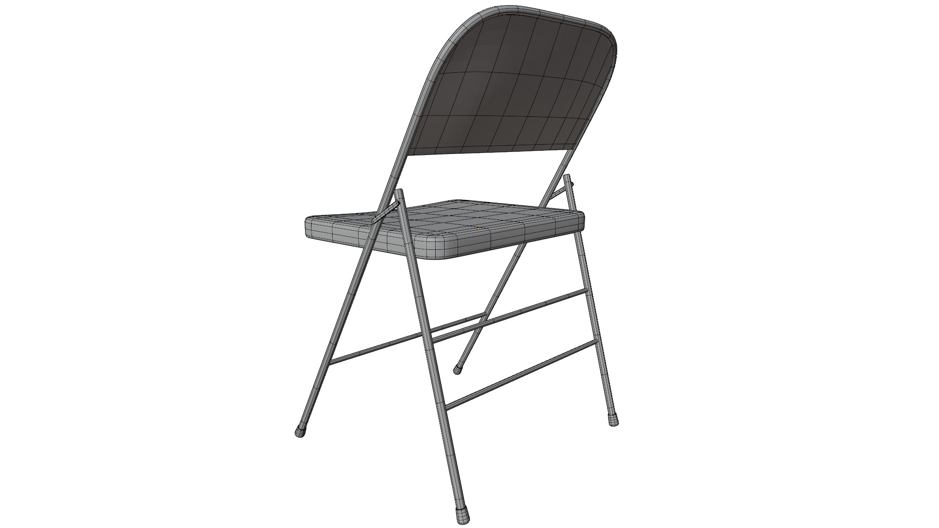 Folding Chair Low-poly 3D model_8