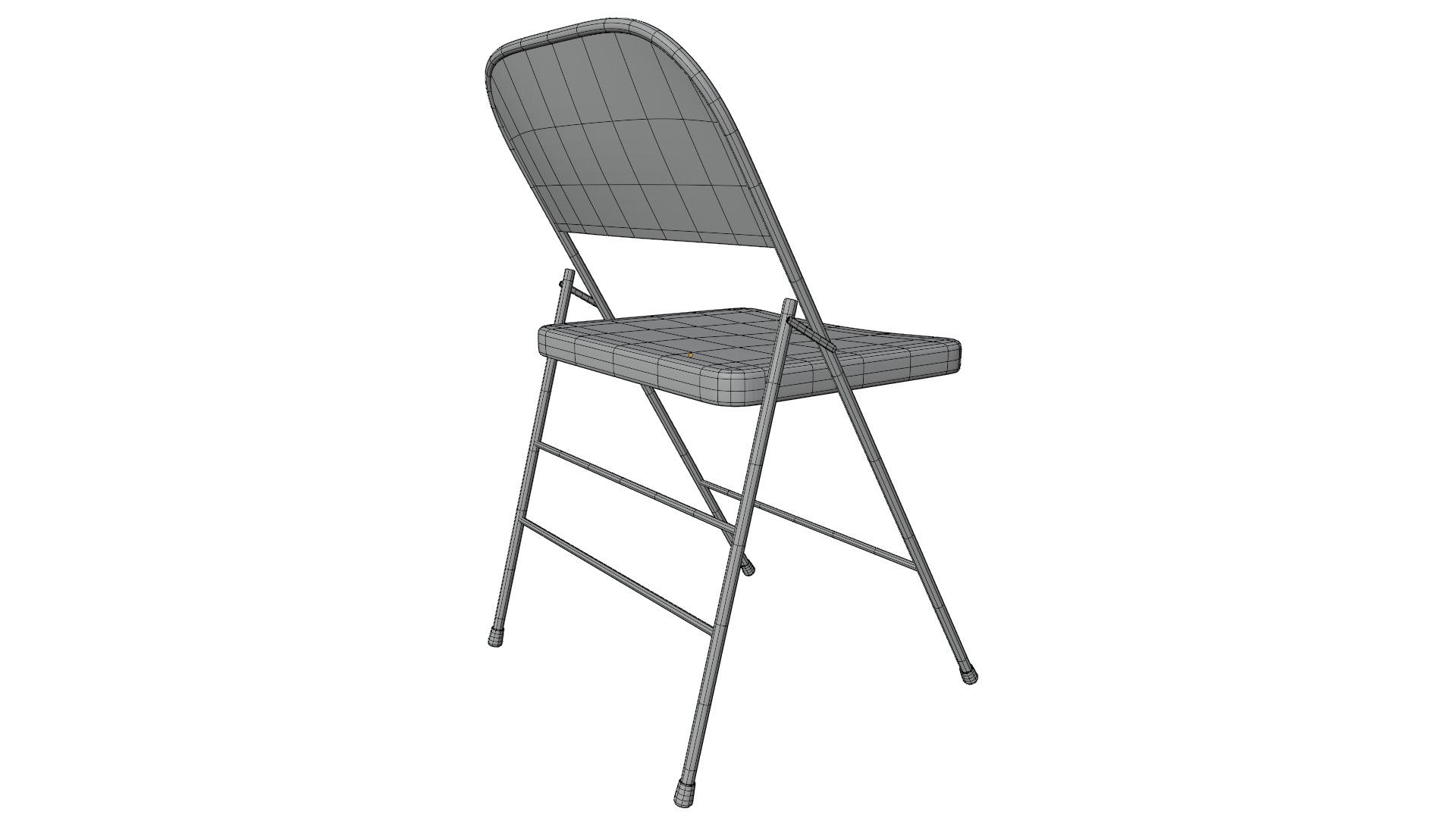 Folding Chair Low-poly 3D model_12