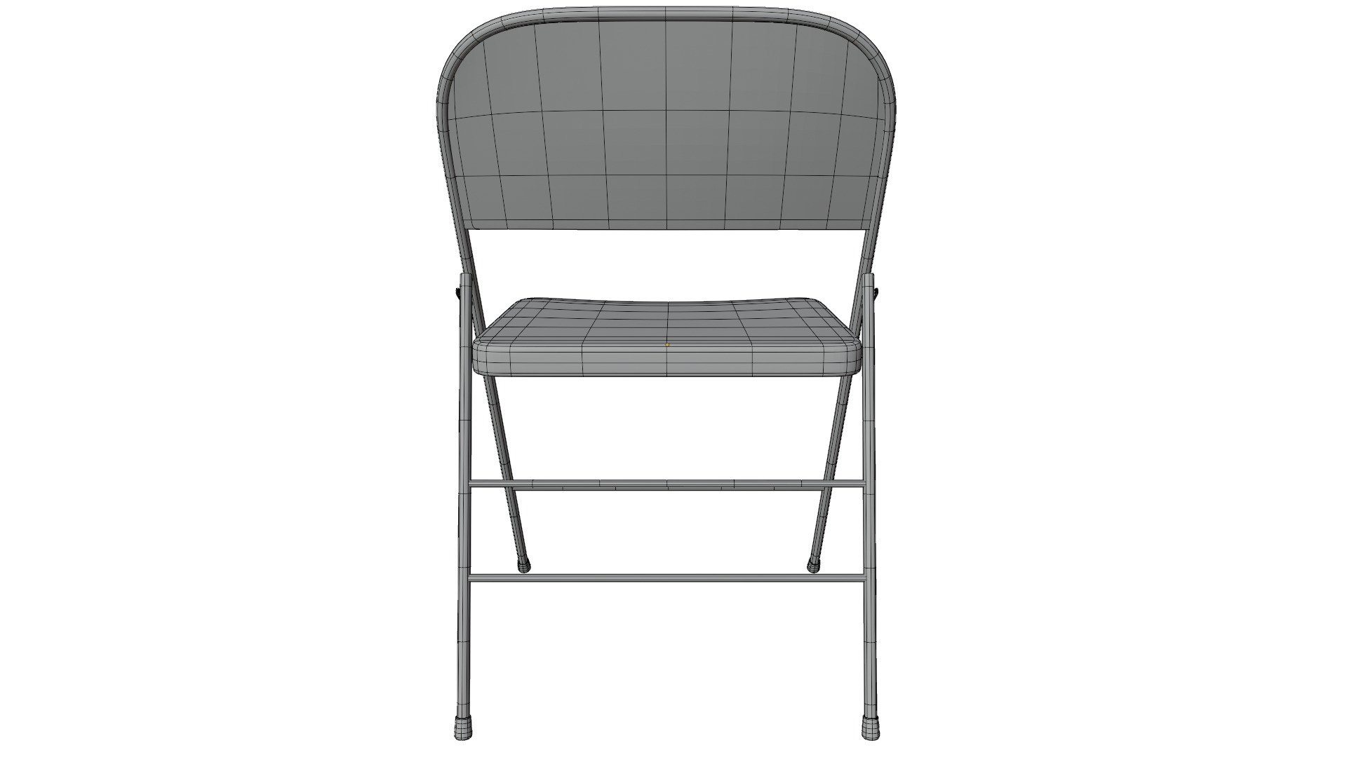 Folding Chair Low-poly 3D model_16