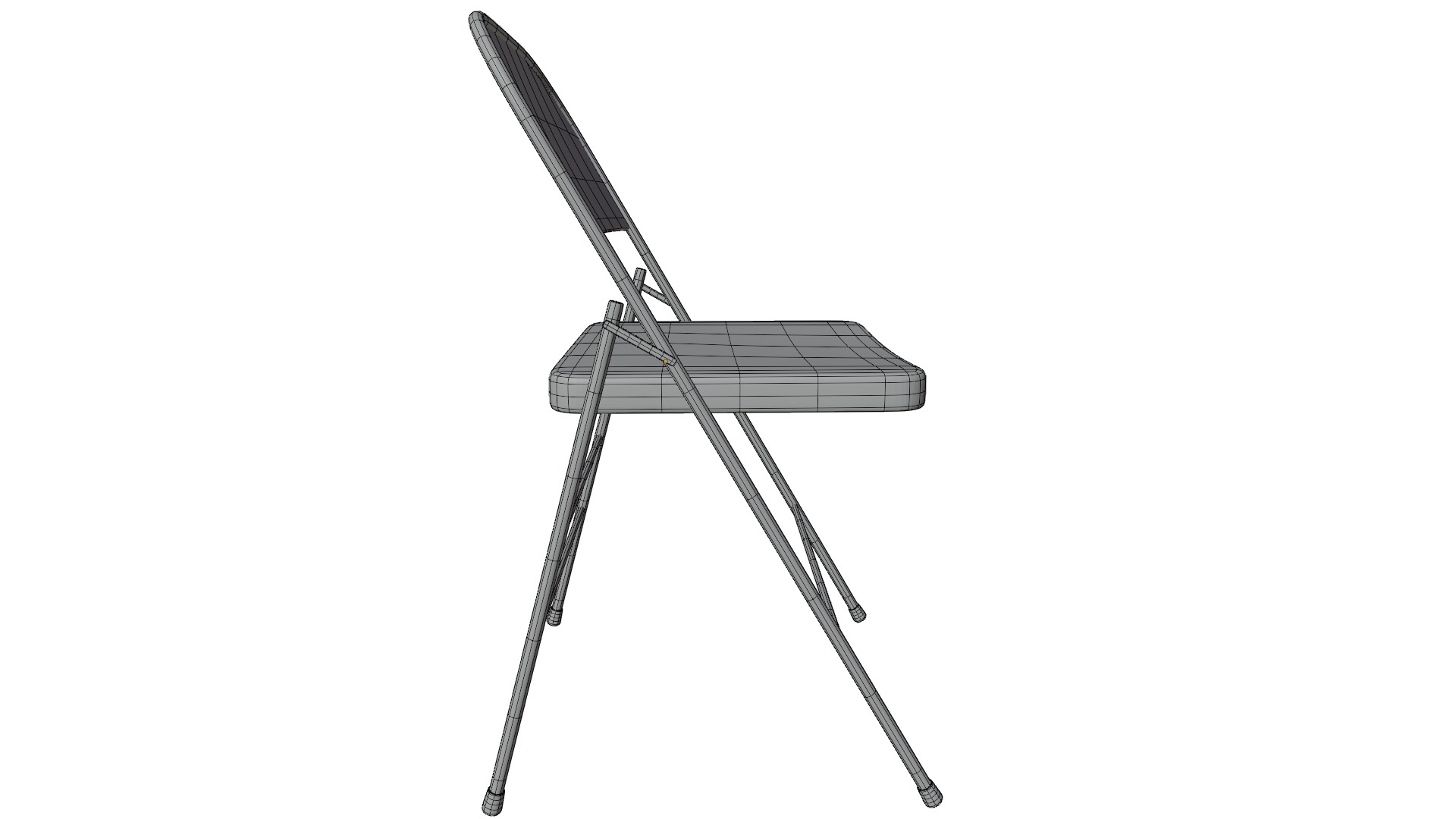 Folding Chair Low-poly 3D model_14