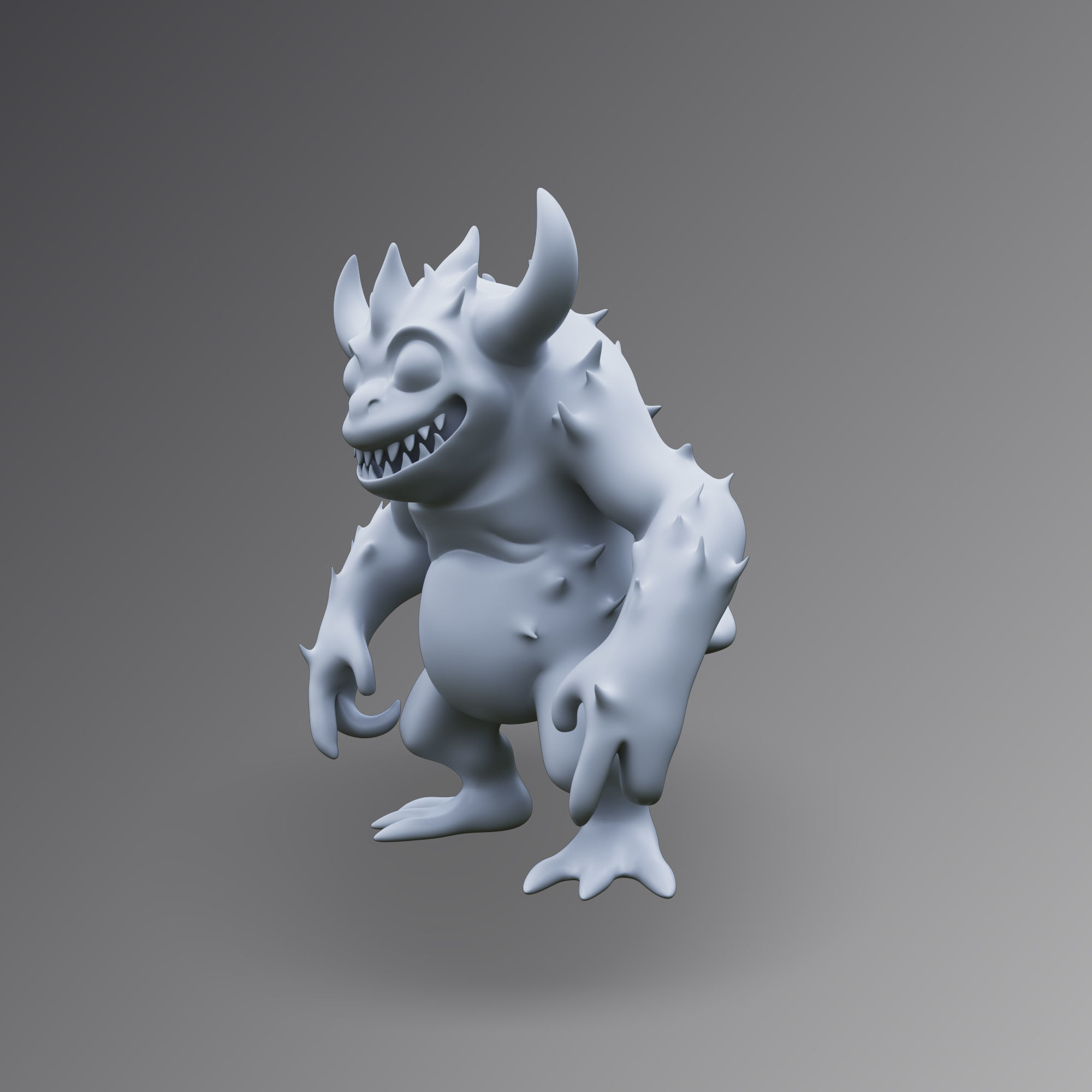 Decorative Monster figurine  3D print model_1