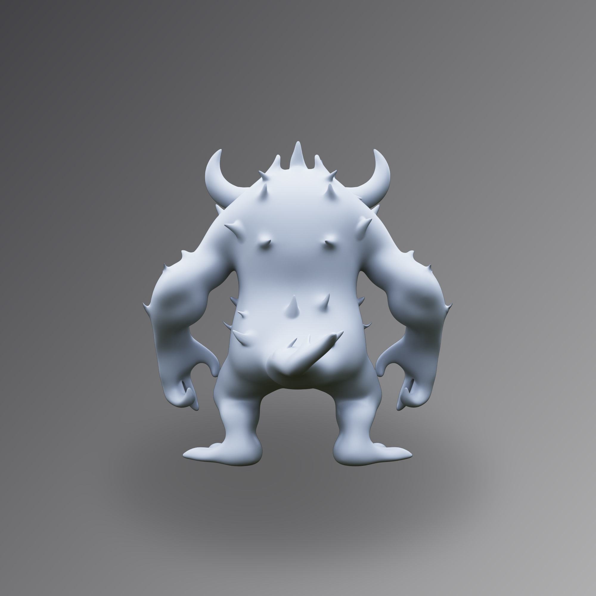 Decorative Monster figurine  3D print model_3