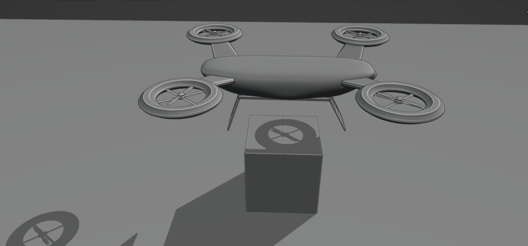 Smart drone worker Free low-poly 3D model_2