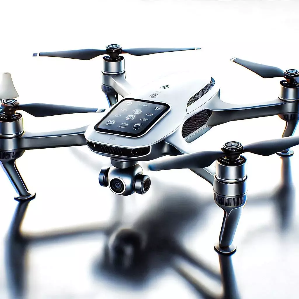 Smart drone worker Free low-poly 3D model_0