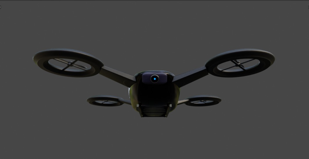 Smart drone worker Free low-poly 3D model_4