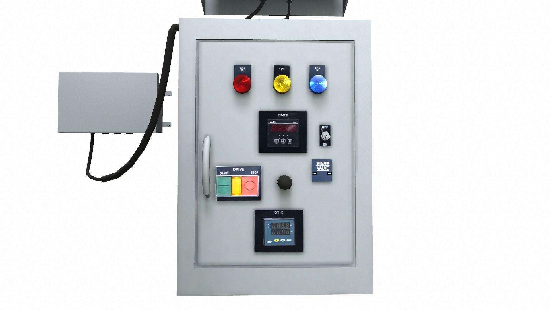 Switch Panel Low-poly 3D model_5