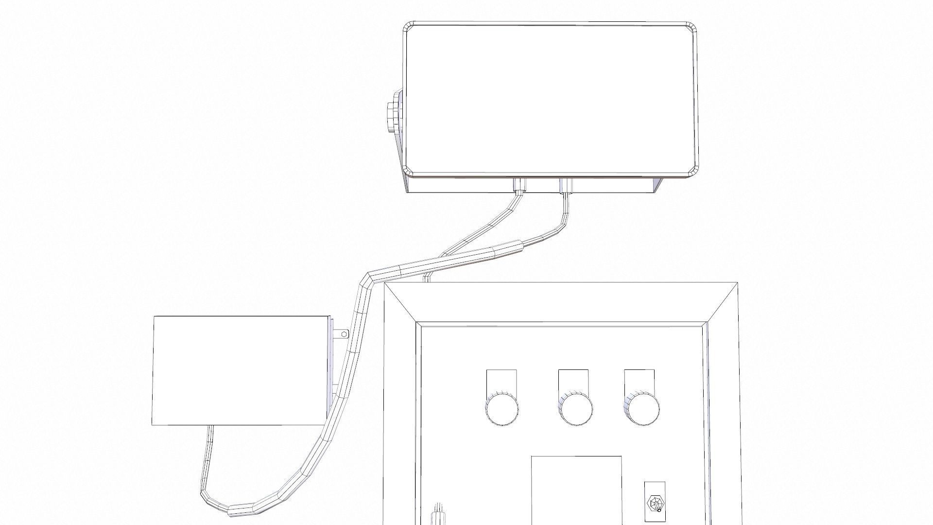 Switch Panel Low-poly 3D model_7
