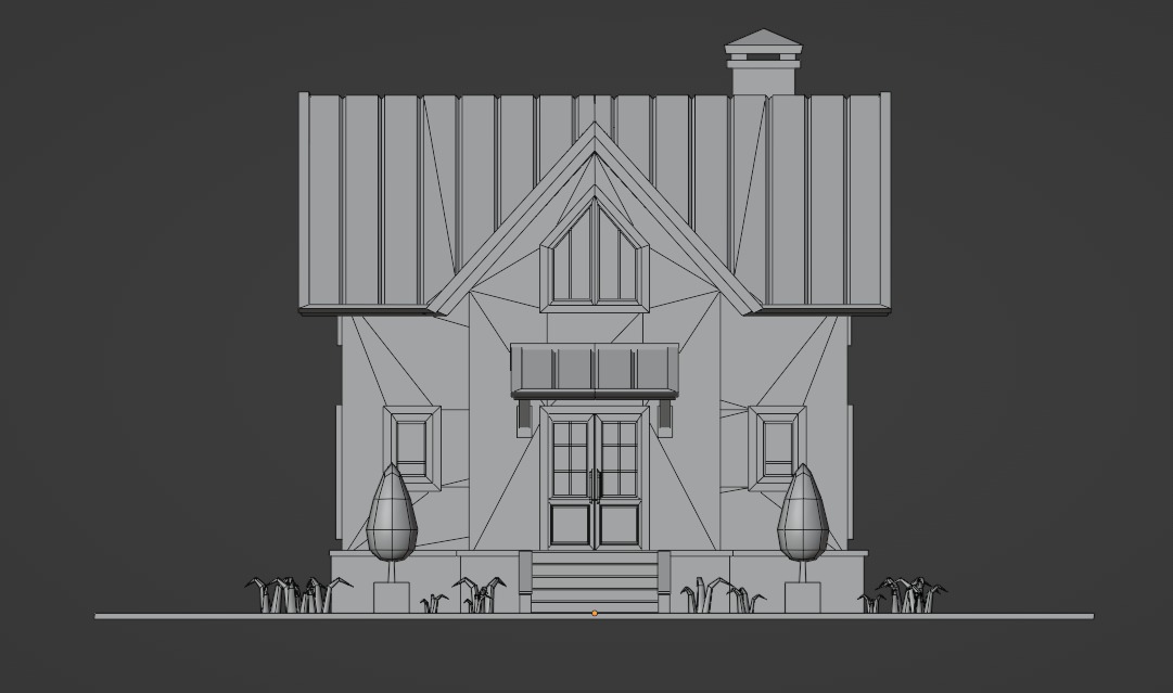 Low Ploy House II Low-poly 3D model_10
