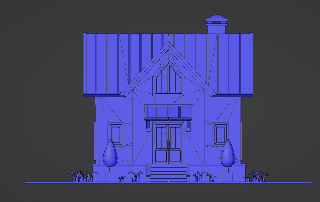 Low Ploy House II Low-poly 3D model_11