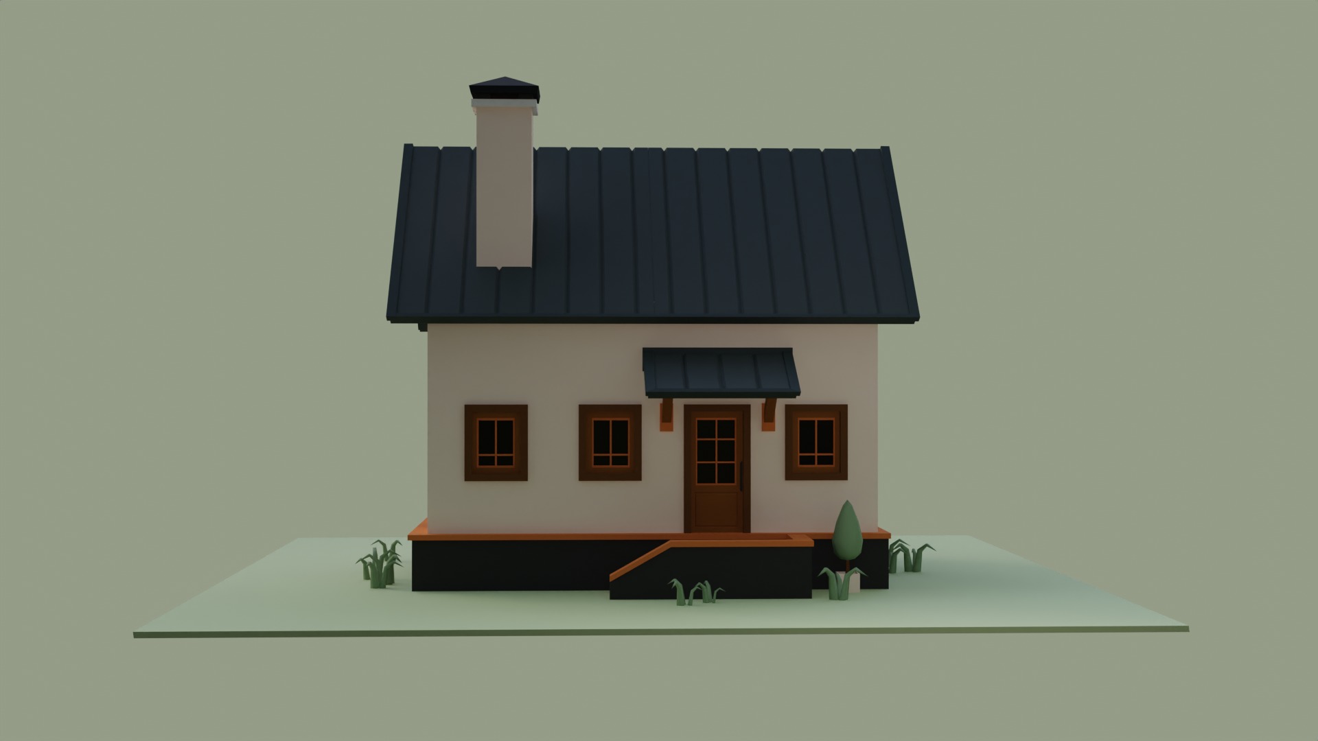 Low Ploy House II Low-poly 3D model_6