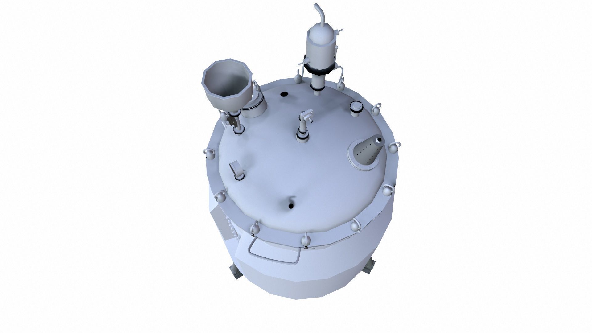 Vessel Tank Low-poly 3D model_8