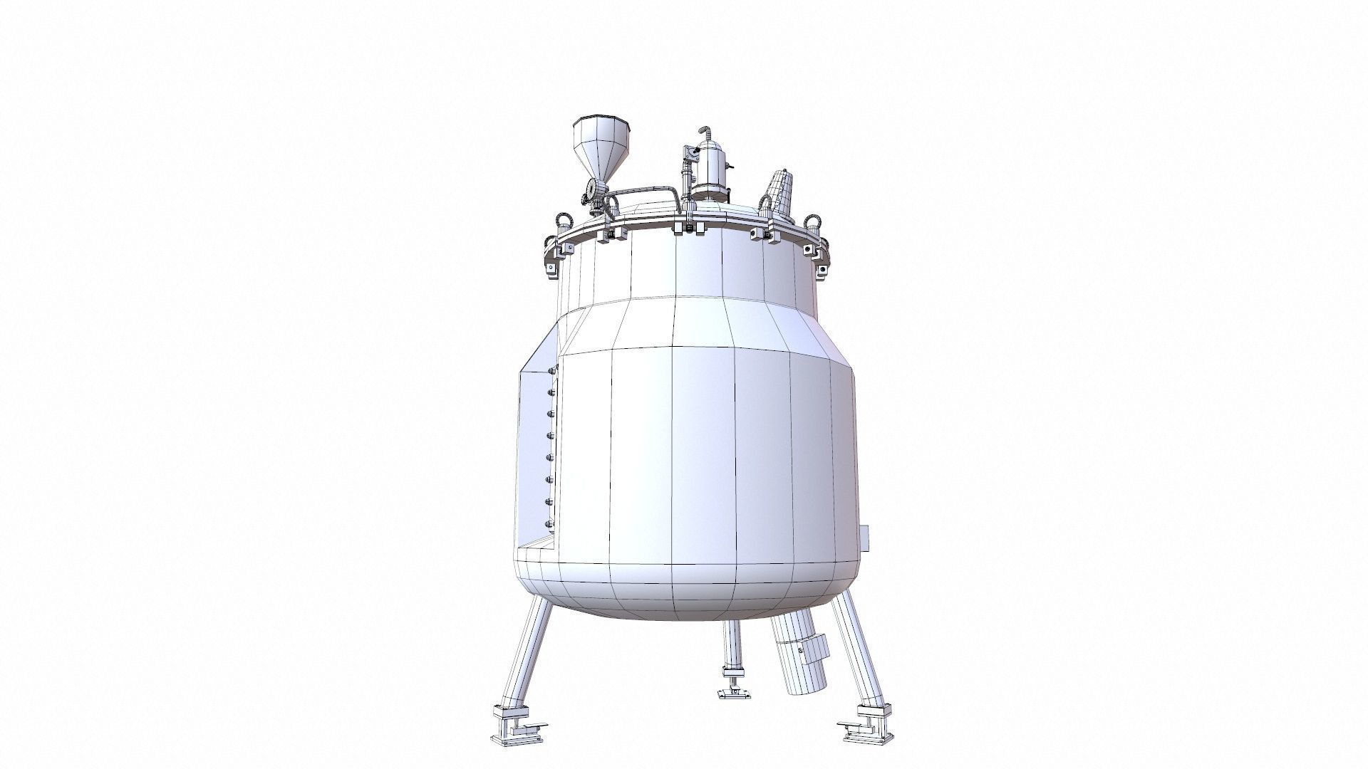 Vessel Tank Low-poly 3D model_10