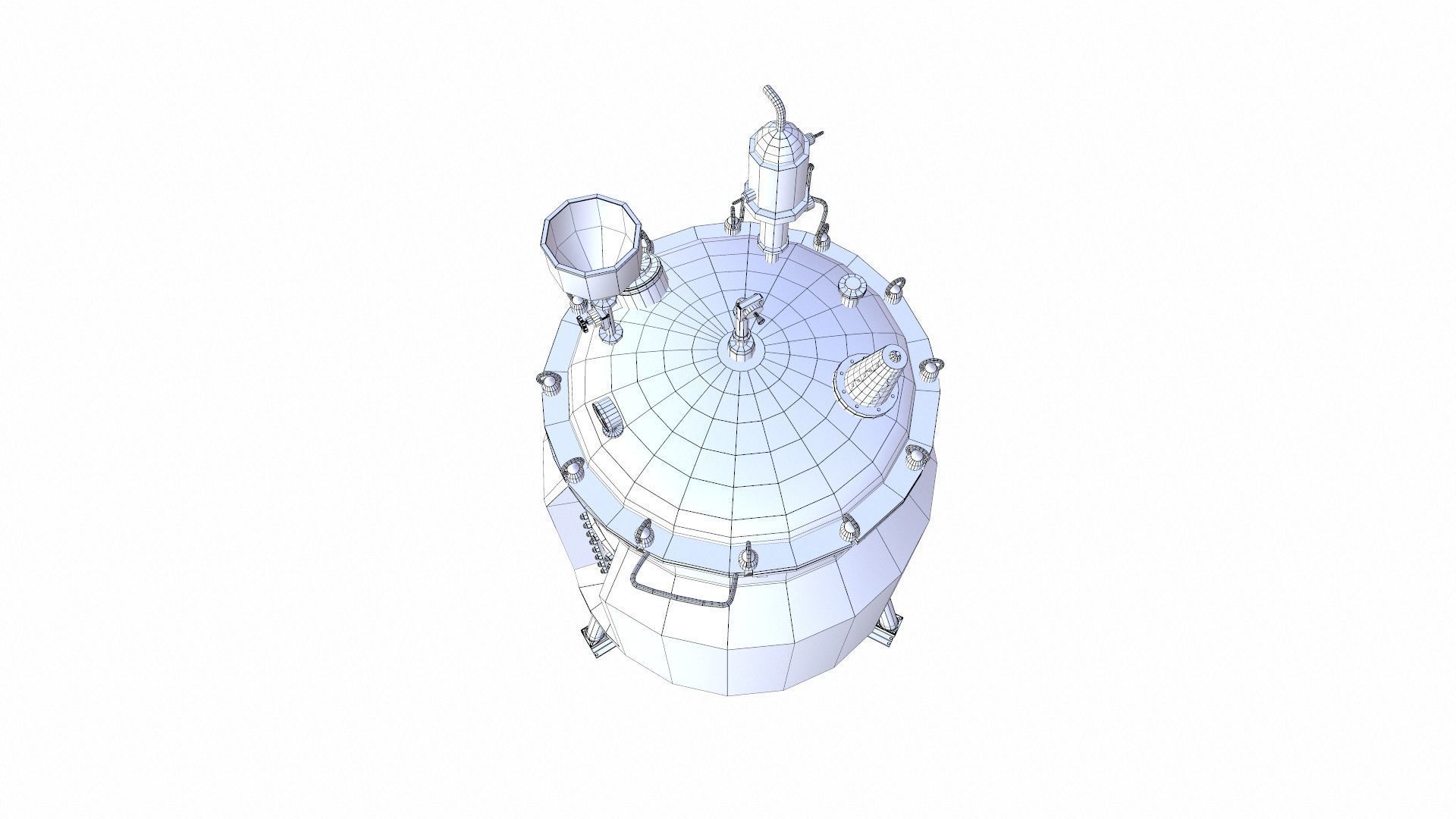 Vessel Tank Low-poly 3D model_9