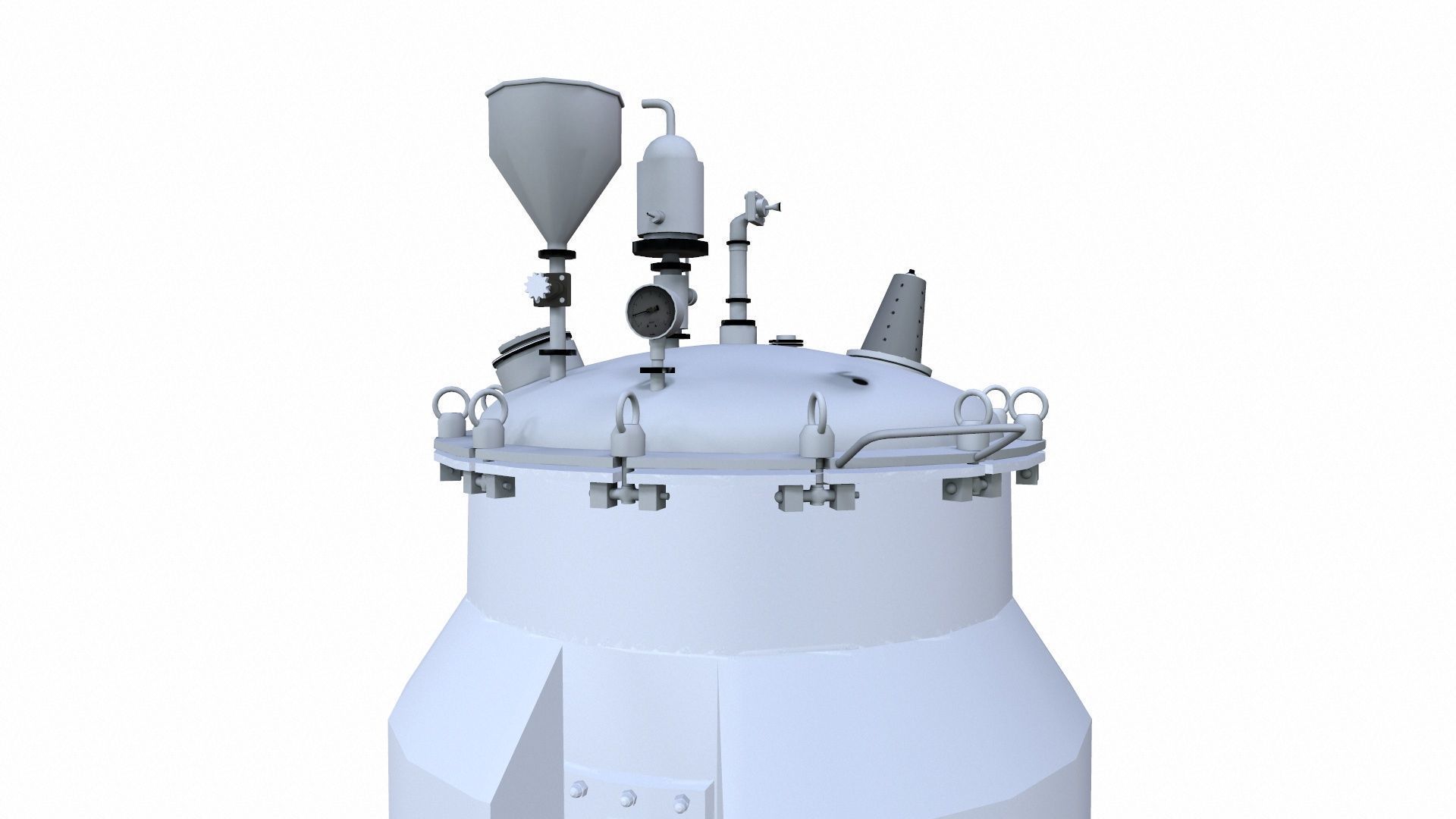 Vessel Tank Low-poly 3D model_7