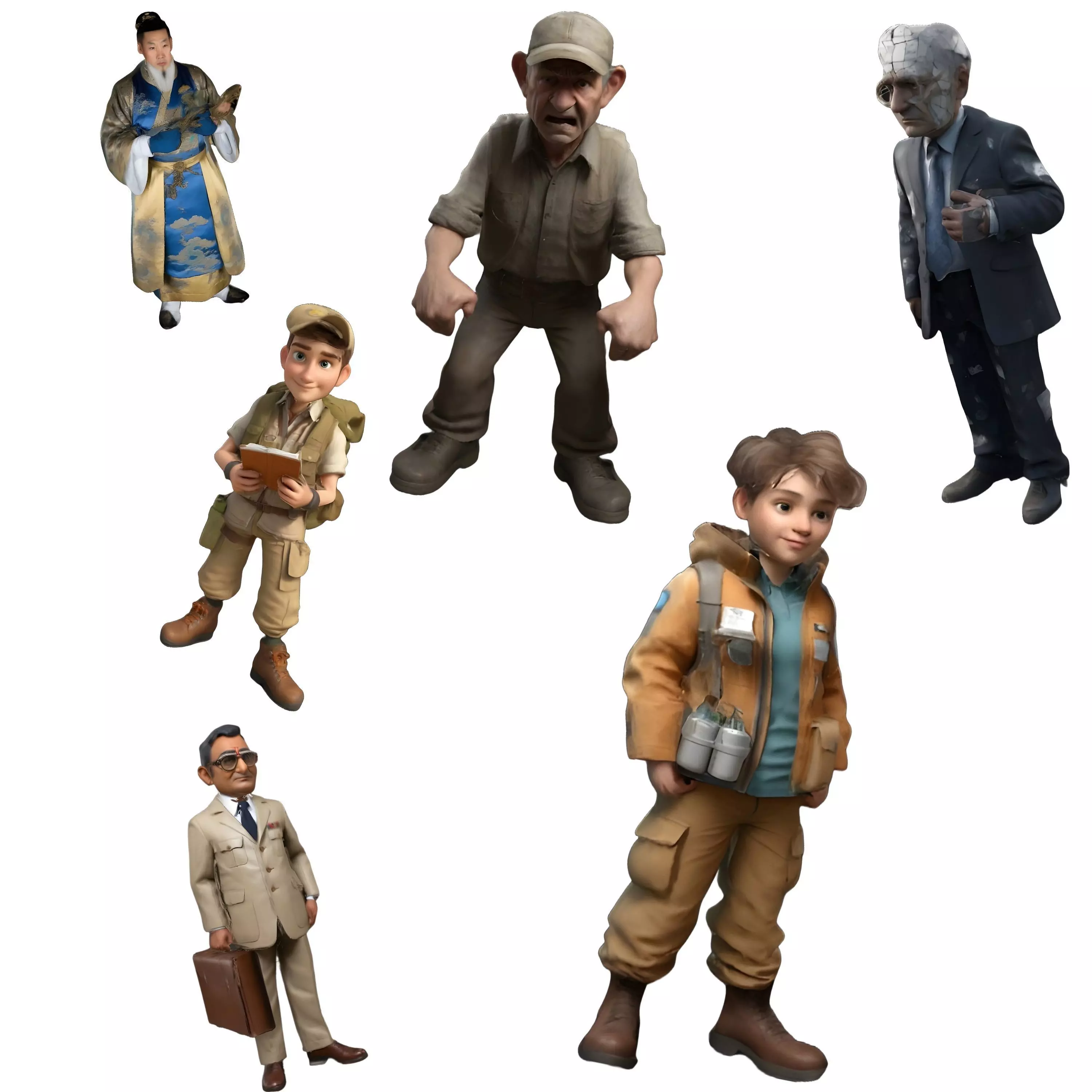 Adventure Team Character Set 3D print model_0