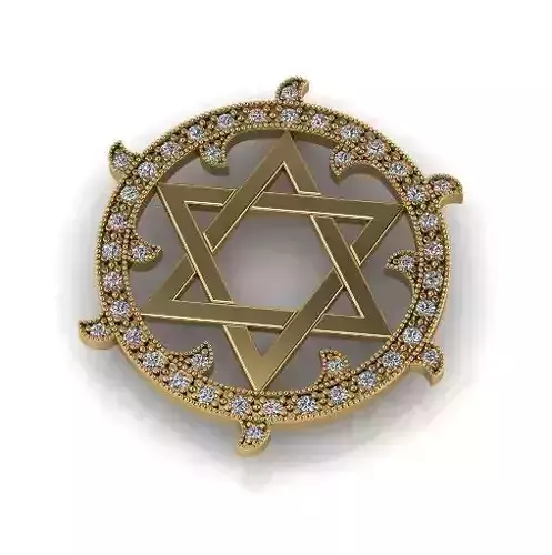 Star of David Pendant Model 6853
