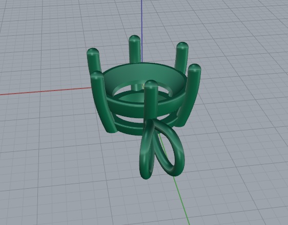 Pendant round Model 6843 3D print model_3