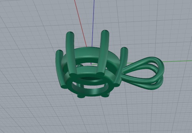 Pendant round Model 6843 3D print model_4