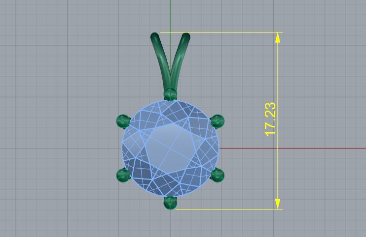 Pendant round Model 6843 3D print model_5