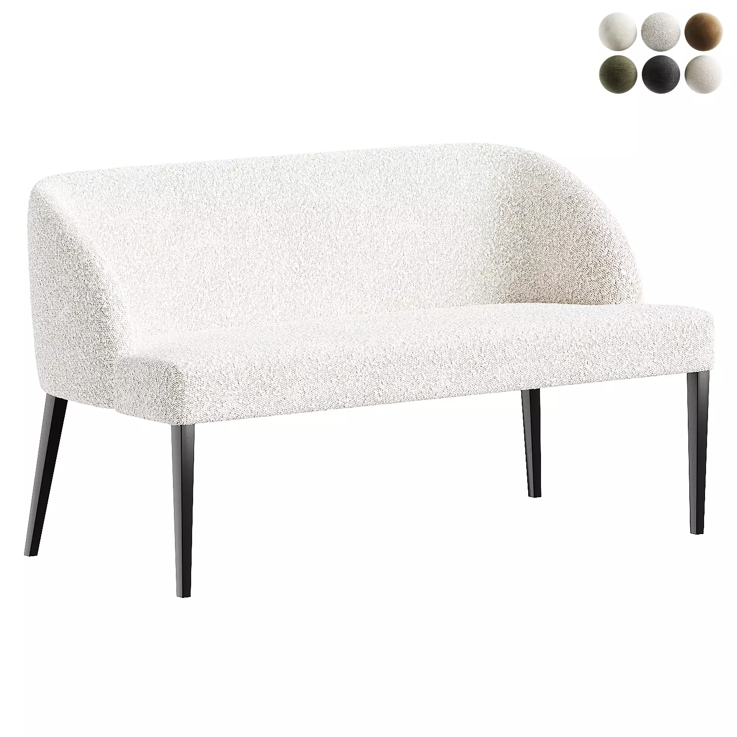 sofa white 3D model_0