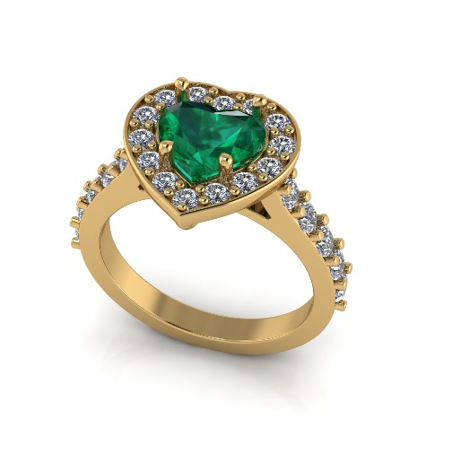 Ring heart Model 6825 3D print model_1