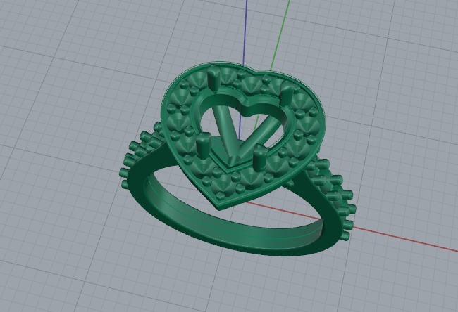 Ring heart Model 6825 3D print model_2