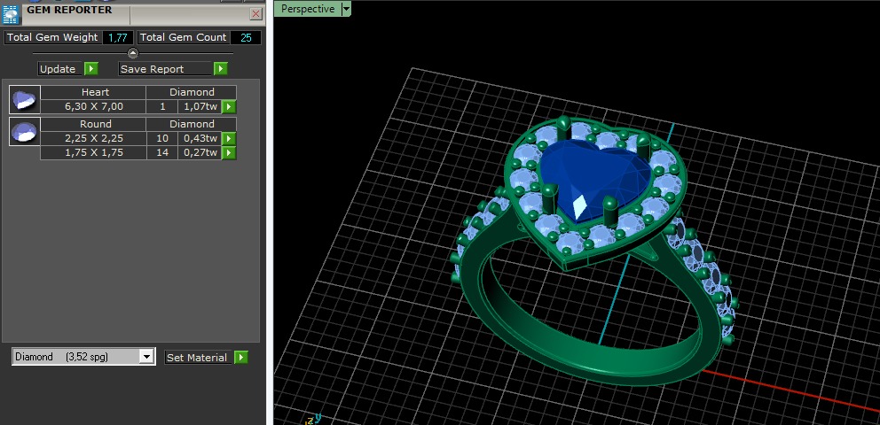 Ring heart Model 6825 3D print model_7