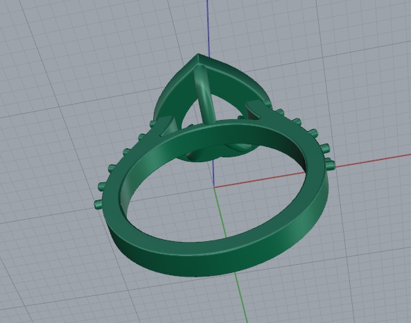 Ring heart Model 6825 3D print model_4