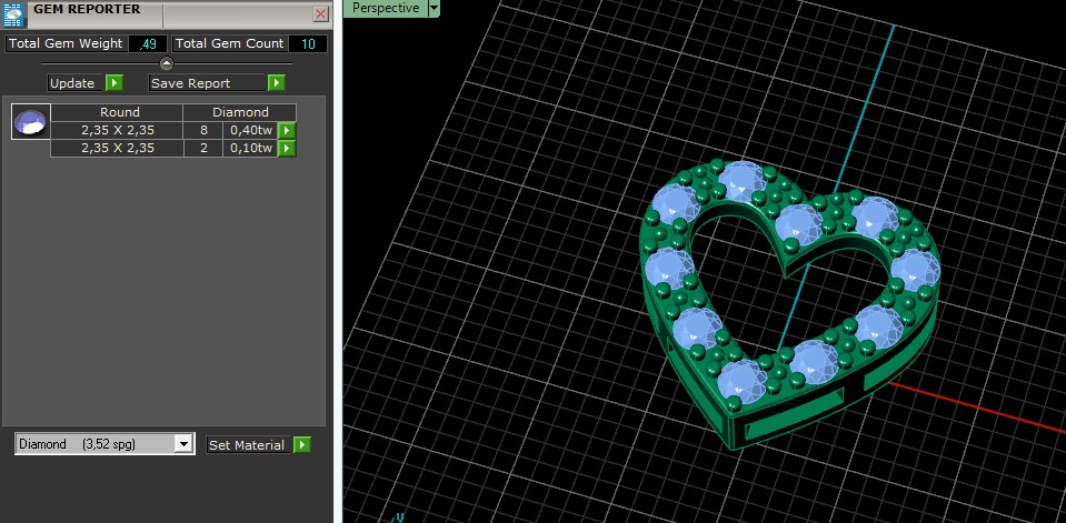 Heart Pendant Model 6824 3D print model_7