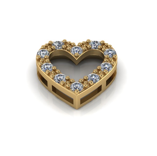 Heart Pendant Model 6824 3D print model_1