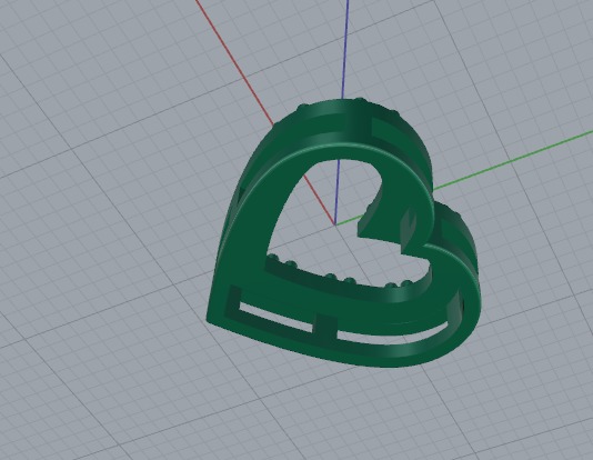Heart Pendant Model 6824 3D print model_4