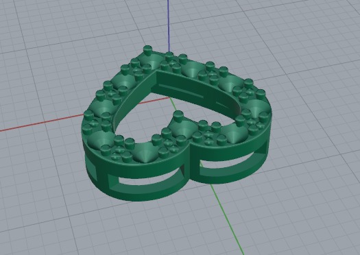 Heart Pendant Model 6824 3D print model_3