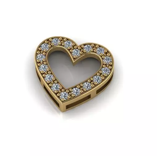 Heart Pendant Model 6823 3D print model_0