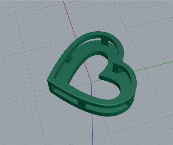 Heart Pendant Model 6823 3D print model_4