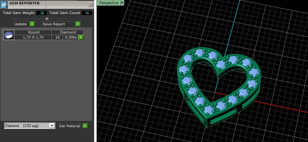 Heart Pendant Model 6823 3D print model_7