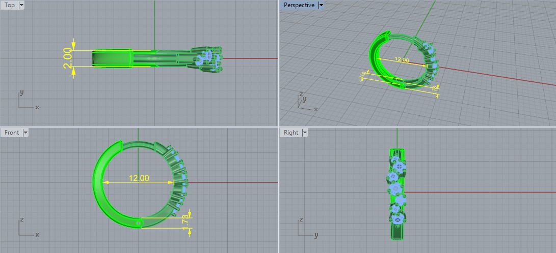 Earrings Model 6816 3D print model_5