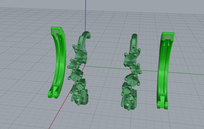 Earrings Model 6816 3D print model_2