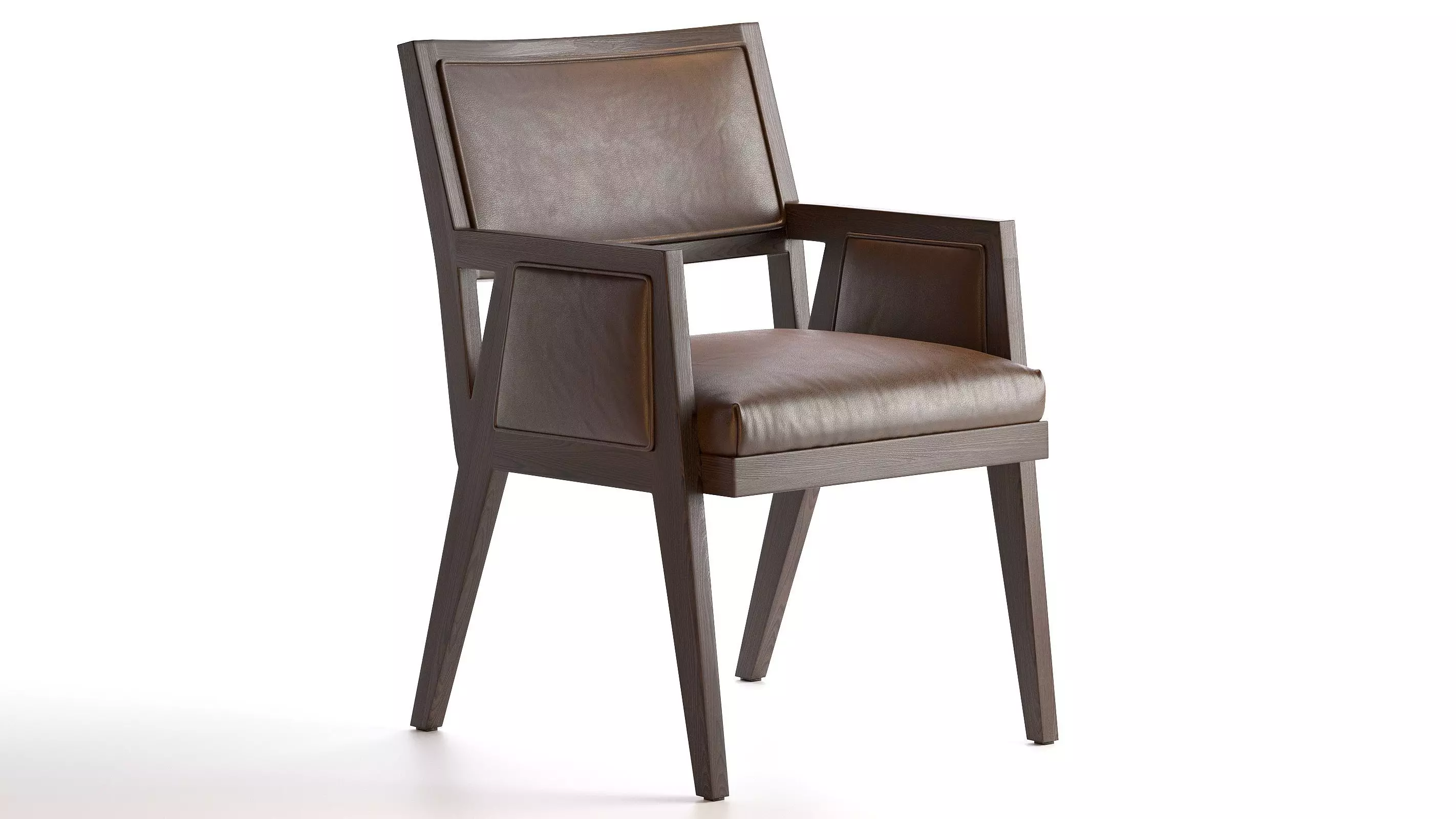 CALCUTTA UPHOLSTERED LEATHER CHAIR 3D model