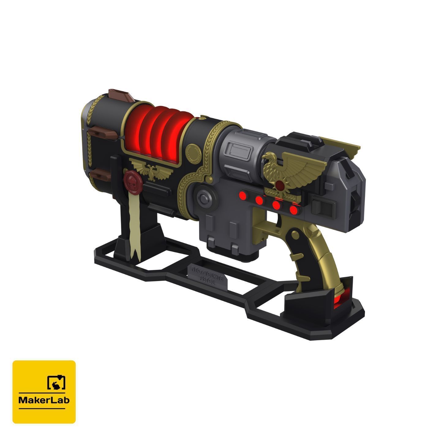 Neo-Volkite Blaster - Space Marine 2 - STL CAD OBJ - Commercial 3D print model_5