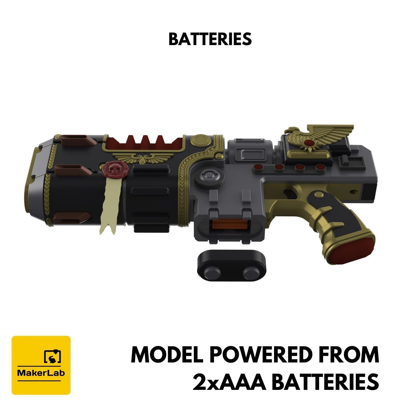 Neo-Volkite Blaster - Space Marine 2 - STL CAD OBJ - Commercial 3D print model_9