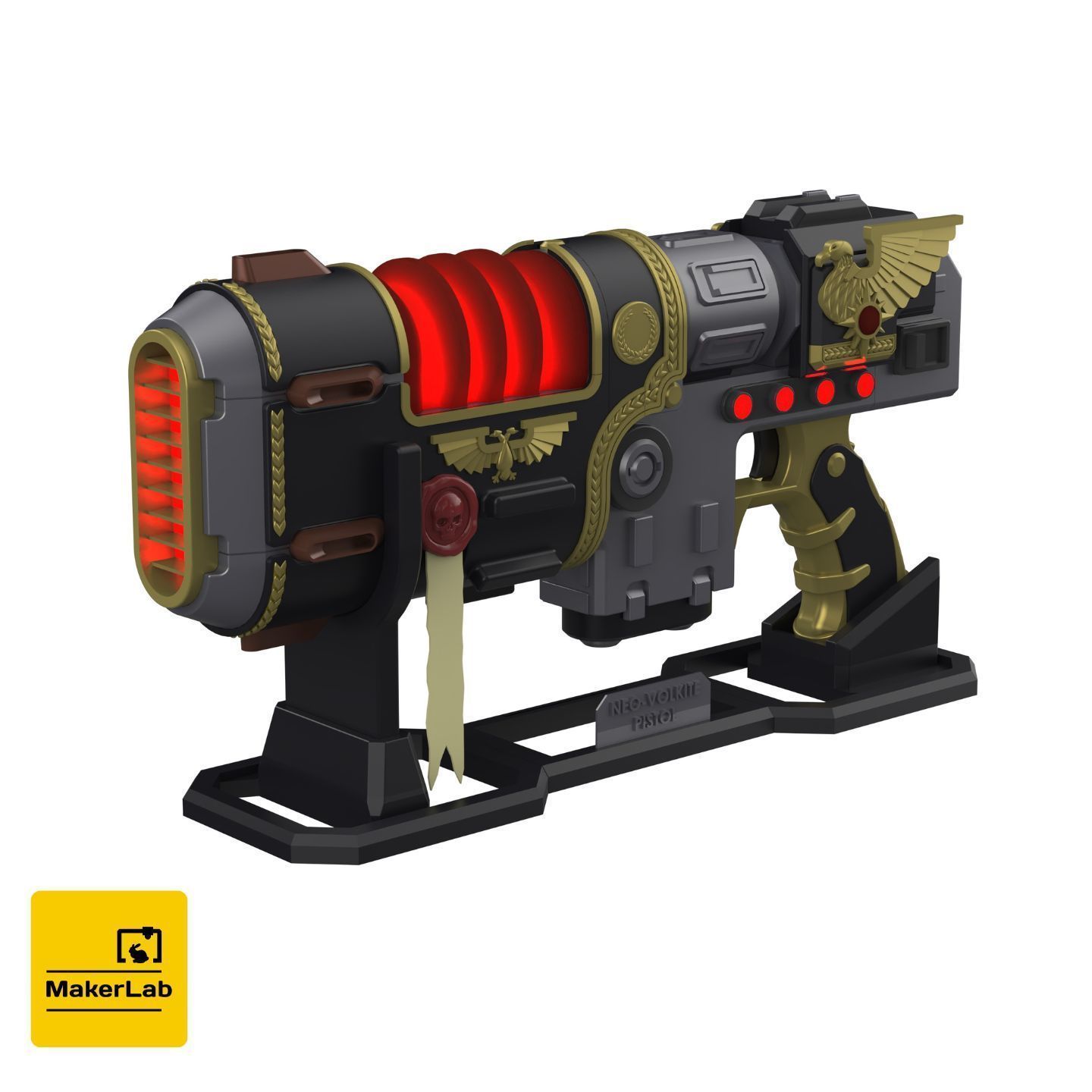 Neo-Volkite Blaster - Space Marine 2 - STL CAD OBJ - Commercial 3D print model_2