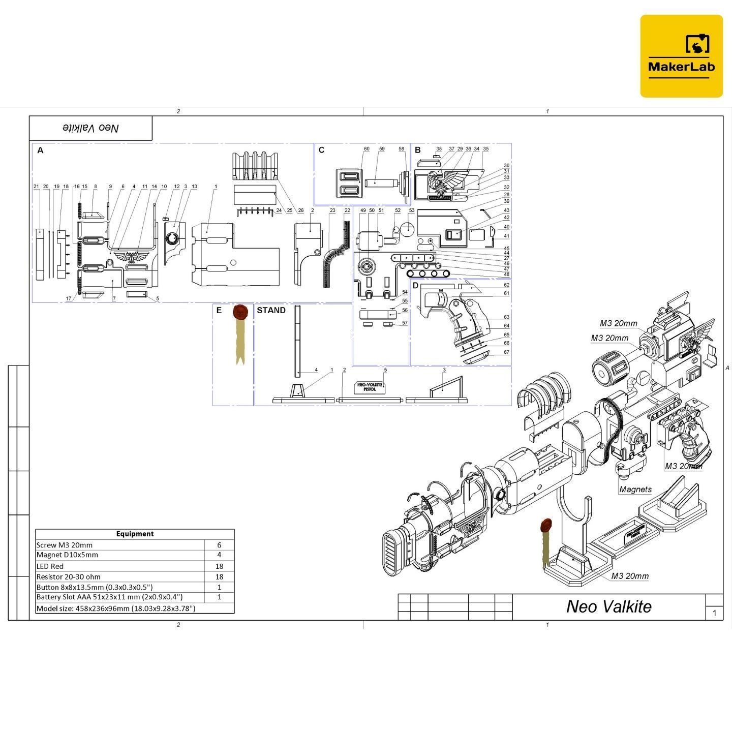 Neo-Volkite Blaster - Space Marine 2 - STL CAD OBJ - Commercial 3D print model_12