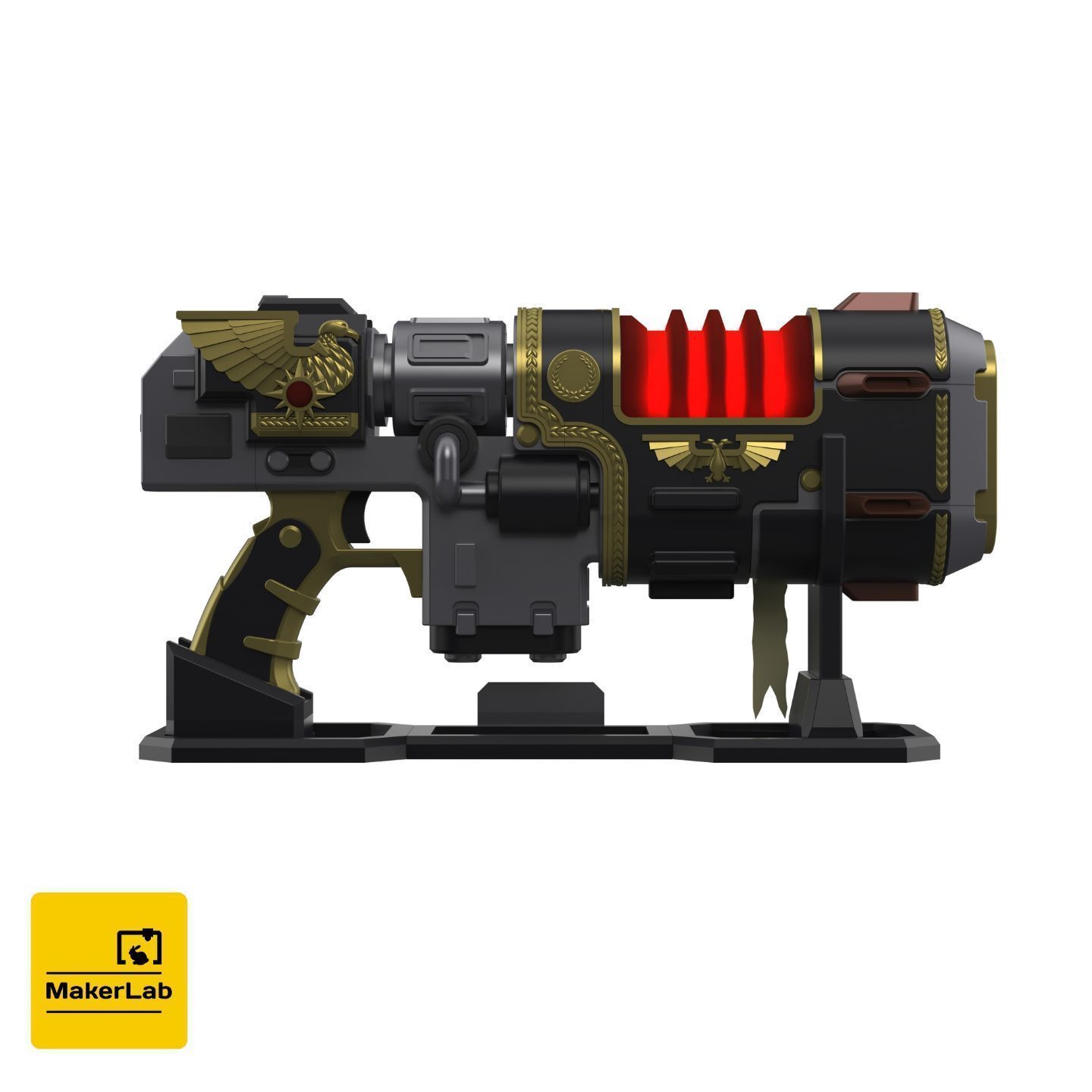 Neo-Volkite Blaster - Space Marine 2 - STL CAD OBJ - Commercial 3D print model_7